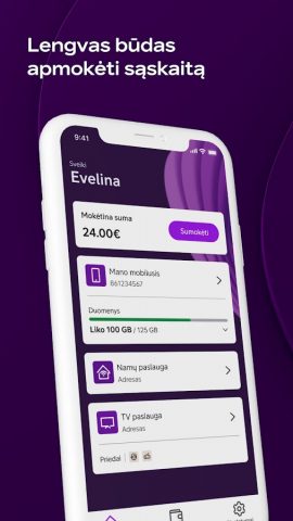 Mano Telia для Android — скриншот 1