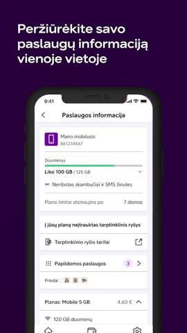 Mano Telia для Android — скриншот 4