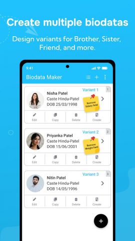 Marriage Bio Data Maker для Android — скриншот 2