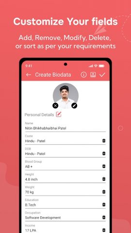 Marriage Bio Data Maker для Android — скриншот 3