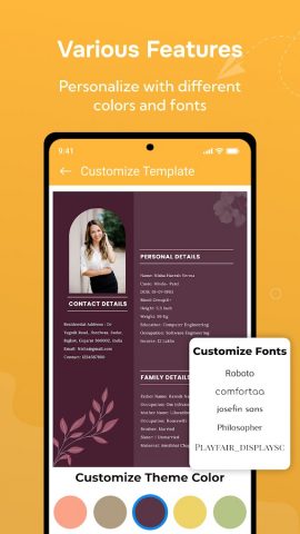 Marriage Bio Data Maker для Android — скриншот 5