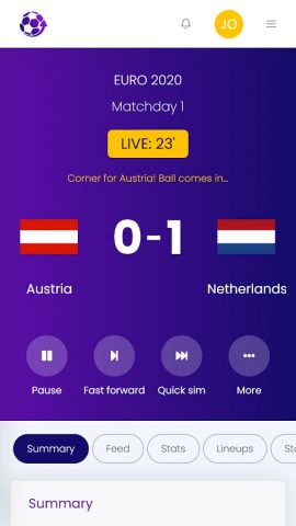 Match Simulator 25/26 Football для Android — скриншот 1