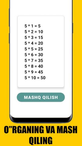 Matematika — Karra Jadvali для Android — скриншот 4