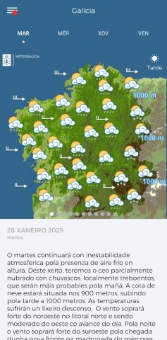 MeteoGalicia для Android — скриншот 1