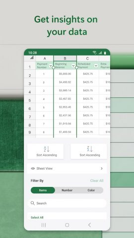 Microsoft Excel для Android — скриншот 3