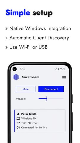 Micstream — PC Mic for Windows для Android — скриншот 2