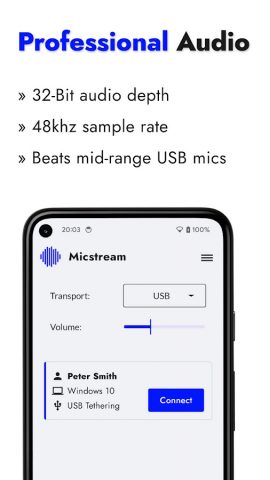 Micstream — PC Mic for Windows для Android — скриншот 3