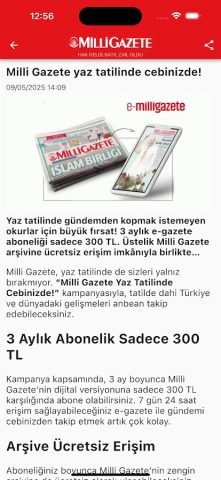 Milli Gazete для Android — скриншот 3