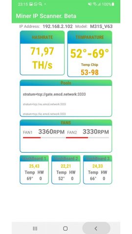 Miner IP scanner для Android — скриншот 3