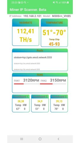 Miner IP scanner для Android — скриншот 5