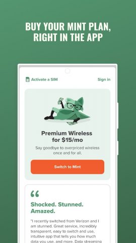 Mint Mobile для Android — скриншот 1