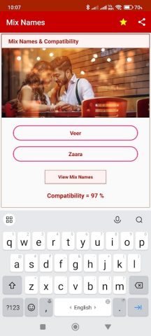 Mix Names для Android — скриншот 1