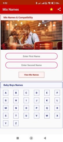 Mix Names для Android — скриншот 3
