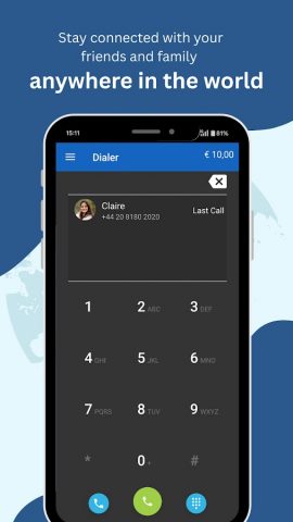 MobileVOIP Дешевые звонки для Android — скриншот 1