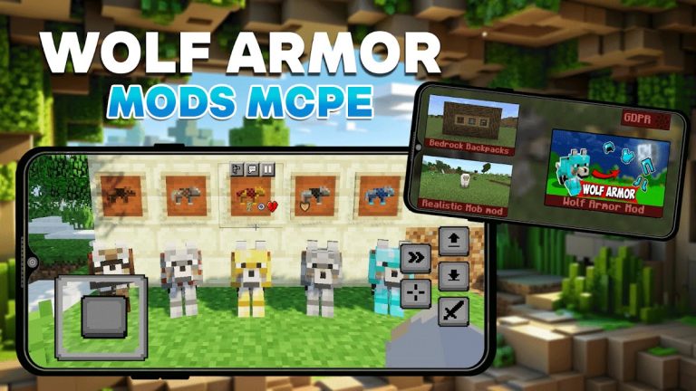 Мод доспехи волка в Майнкрафт для Android — скриншот 1