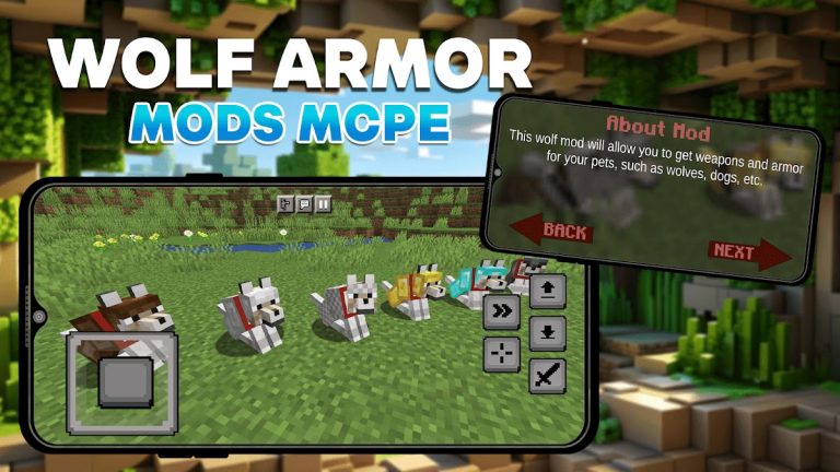 Мод доспехи волка в Майнкрафт для Android — скриншот 3