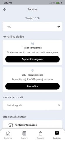 Moj SBB для Android — скриншот 5