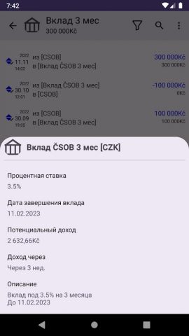 Money Wallet для Android — скриншот 4