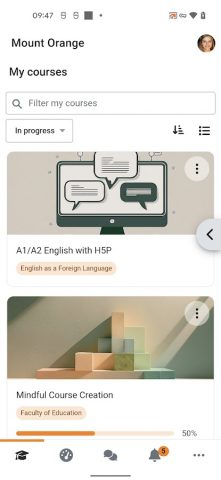 Moodle для Android — скриншот 1