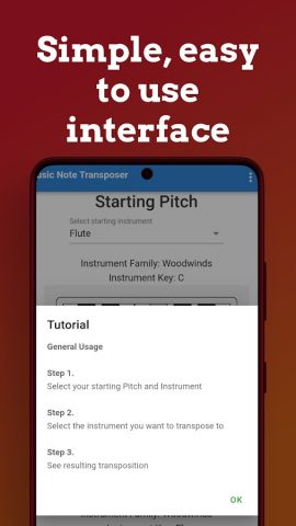Music Note Transposer для Android — скриншот 5