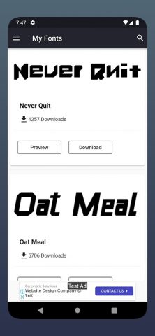 My Fonts — Install Font для Android — скриншот 1