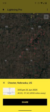 My Lightning Tracker & Alerts для Android — скриншот 1