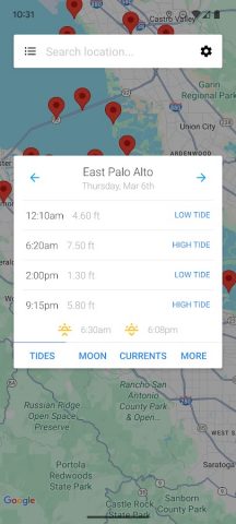 My Tide Times — Tables & Chart для Android — скриншот 1