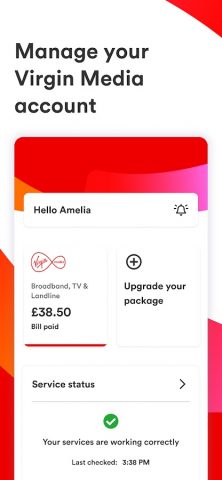 My Virgin Media для Android — скриншот 1