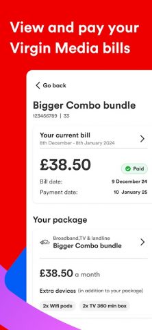 My Virgin Media для Android — скриншот 2