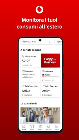 My Vodafone Business Italia для Android — скриншот 4