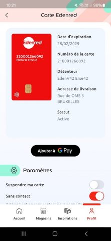 MyEdenred Belgium для Android — скриншот 3