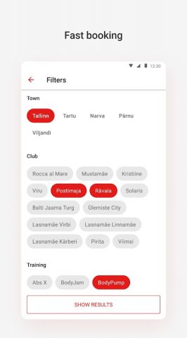 MyFitness для Android — скриншот 3