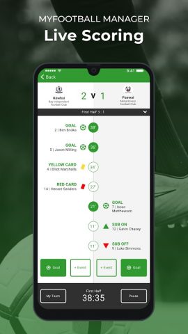 MyFootball Manager для Android — скриншот 2