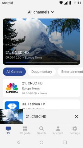 MyTV для Android — скриншот 3