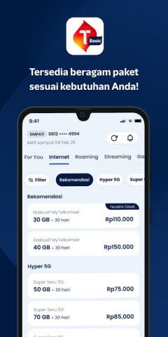 MyTelkomsel Basic для Android — скриншот 1