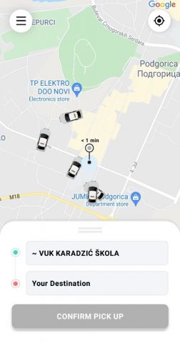 Naš taxi Podgorica для Android — скриншот 4