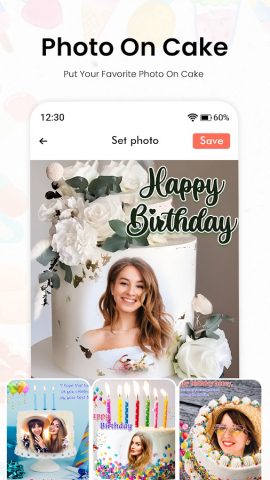 Name Photo On Birthday Cake для Android — скриншот 1