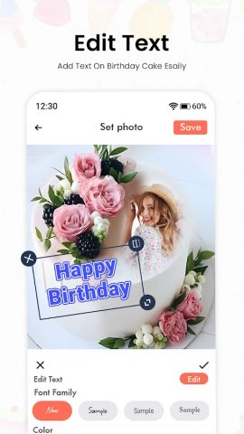 Name Photo On Birthday Cake для Android — скриншот 2