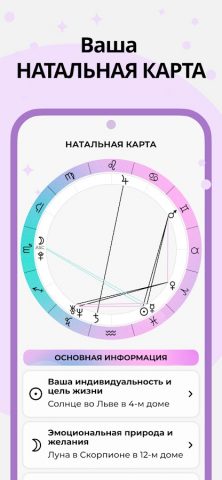 Натальная карта — AstroChart для Android — скриншот 1