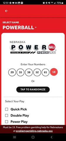 Nebraska Lottery для Android — скриншот 3
