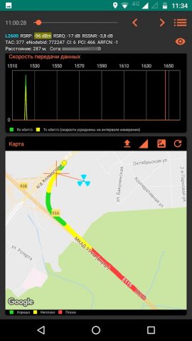 NetMonitor Лог сигнала соты для Android — скриншот 4