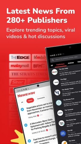 Newswav — Latest Malaysia News для Android — скриншот 1