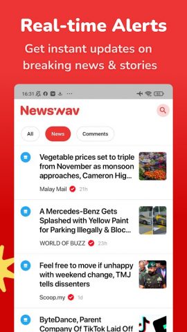 Newswav — Latest Malaysia News для Android — скриншот 3