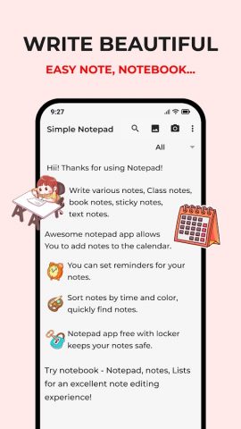 Notes: Notebook, To-Do lists для Android — скриншот 2