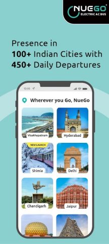NueGo Bus Ticket Booking App для Android — скриншот 2