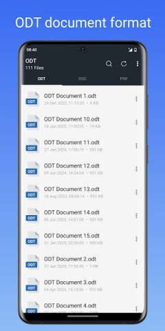 ODT Document Reader для Android — скриншот 1