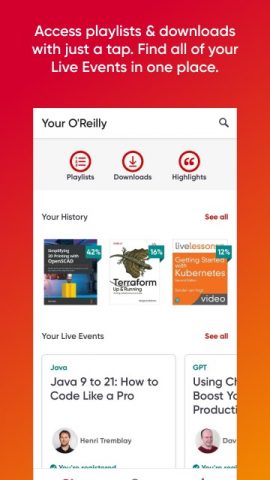 O’Reilly для Android — скриншот 1