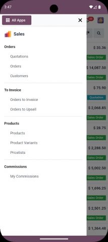 Odoo для Android — скриншот 4