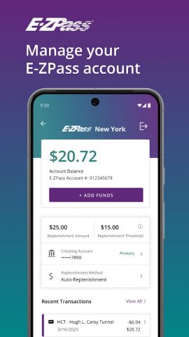 Official E-ZPass NY для Android — скриншот 3