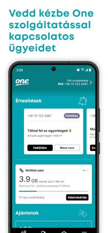 One alkalmazás для Android — скриншот 1